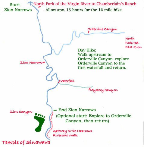 Zion Narrows Map