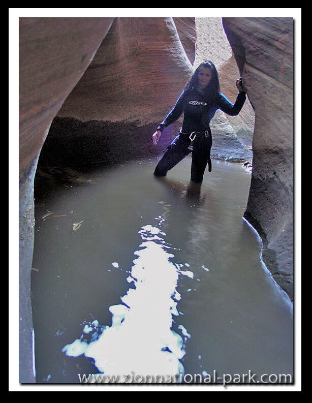 Mary Cisneros in Zion's Keyhole Canyon