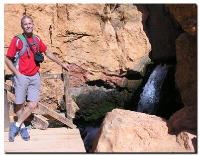 Bo Beck at Cascade Falls on Cedar Moutain at Dixie National Forest