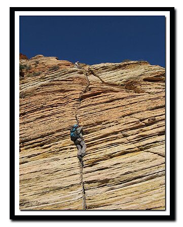 Bo Beck on Cowboy Ridge - Start this climb at Chinle Trail as well