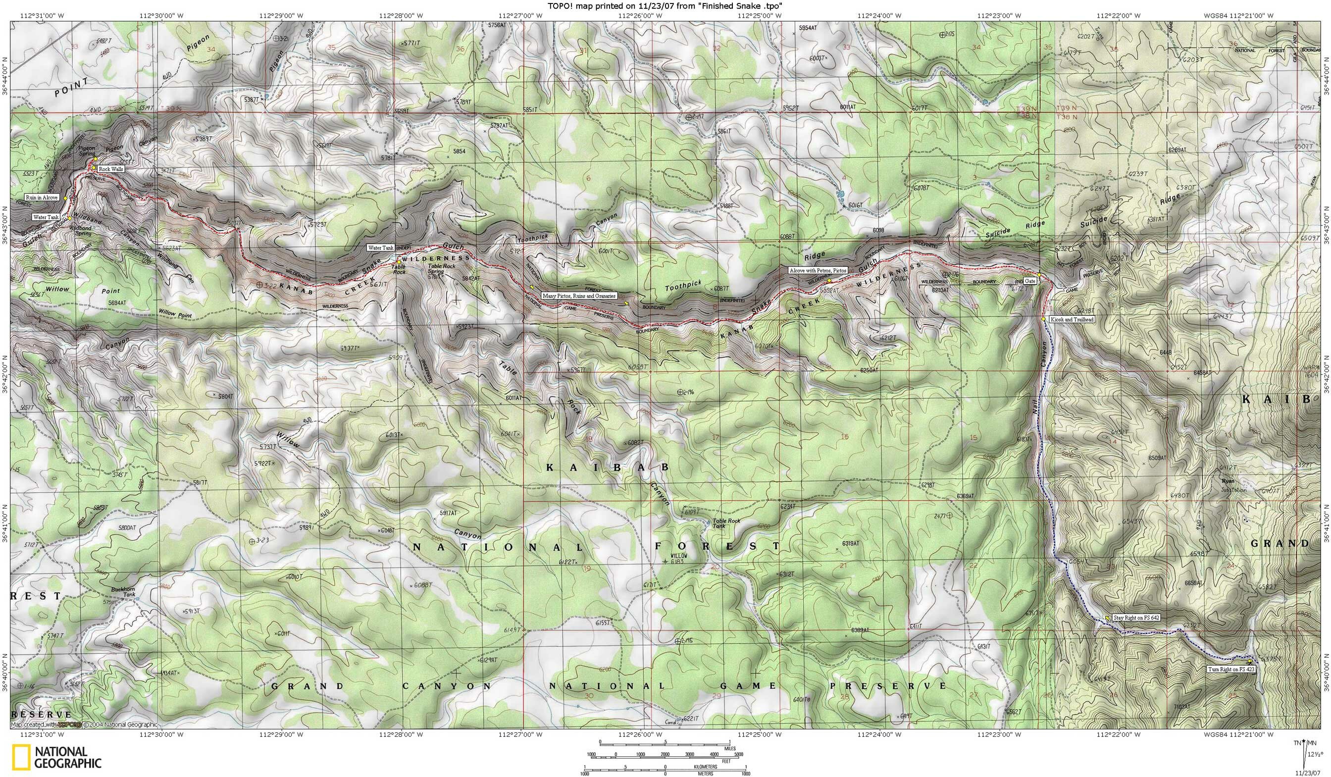 Snake Gulch Map