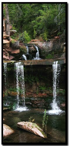 Zion's Right Fork of North Creek - Double Falls