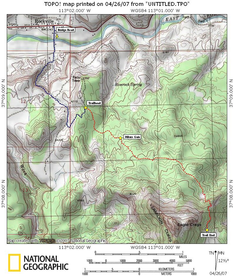 Eagle Crags Map