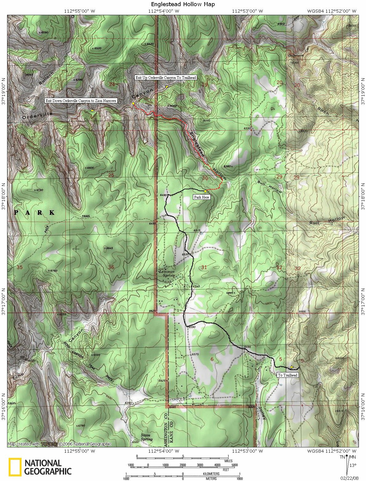 Englestead Gulch Map