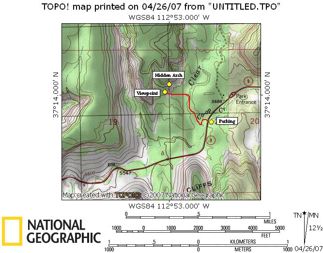 Hidden Arch Map