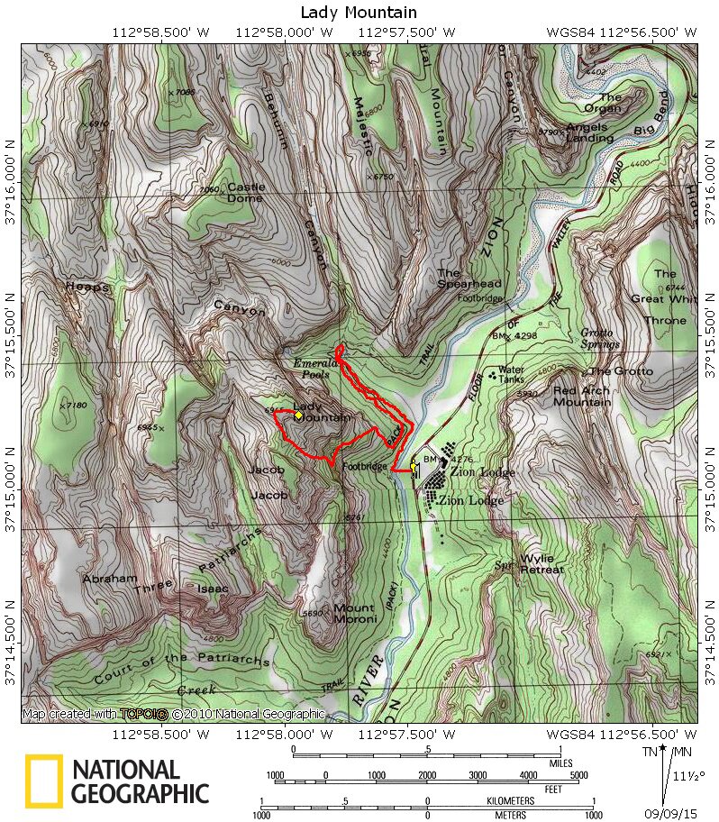 Lady Mountain Map