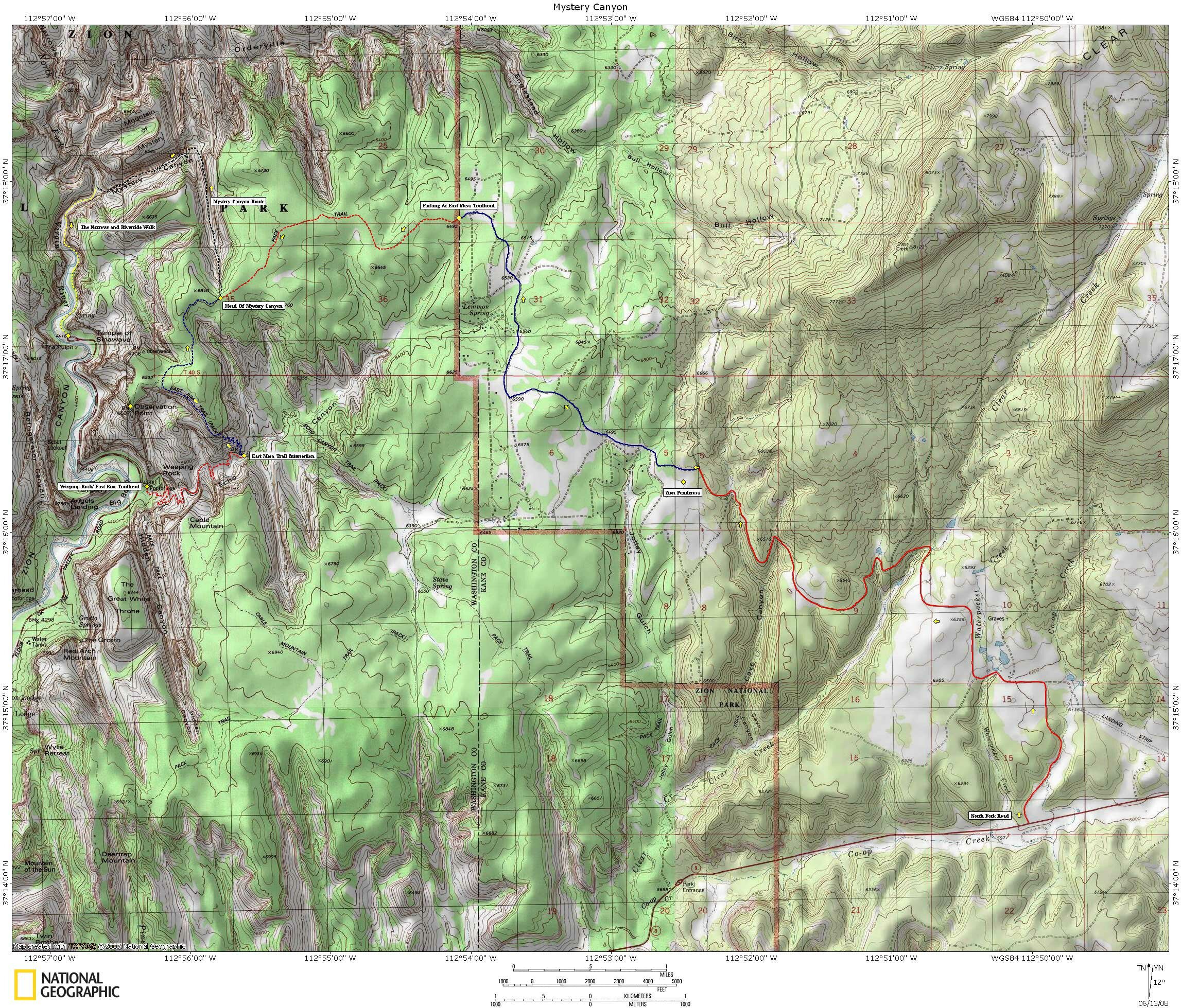 Mystery Canyon Map