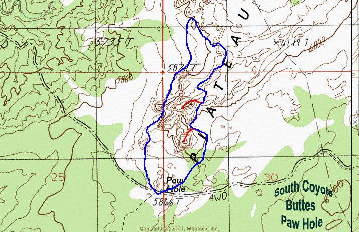 Paw Hole Loop Map