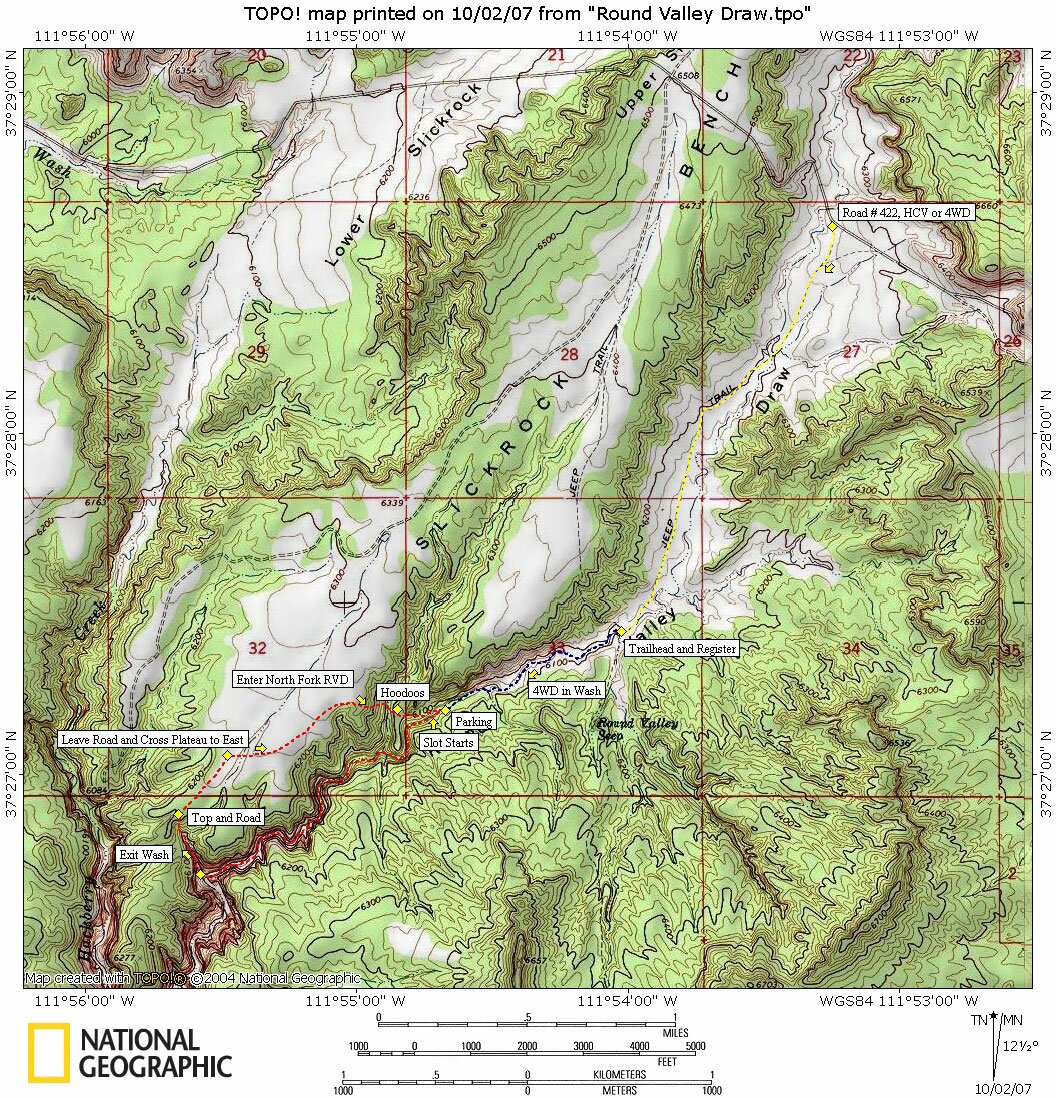 Map Round Valley Draw