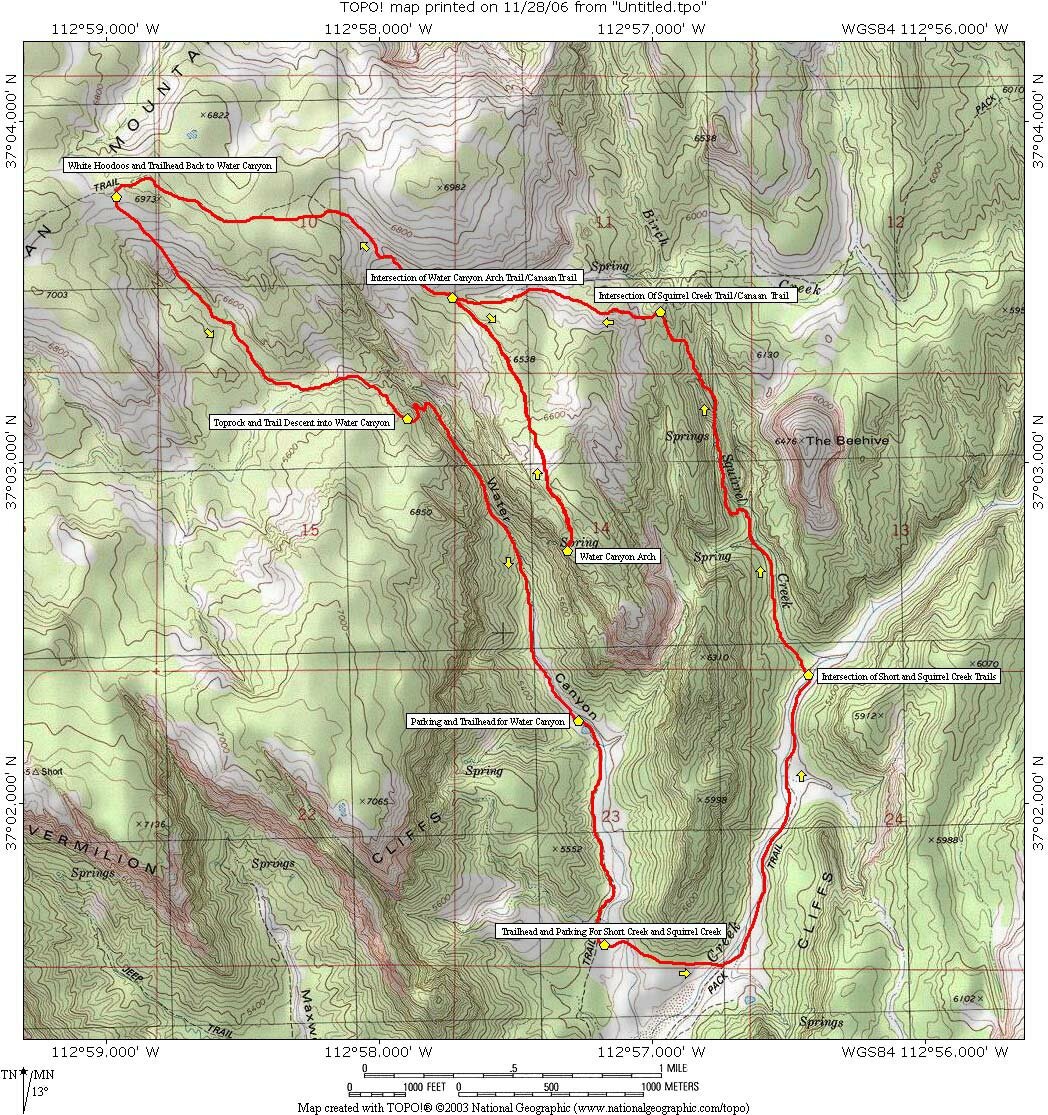 Map Squirrel Canyon