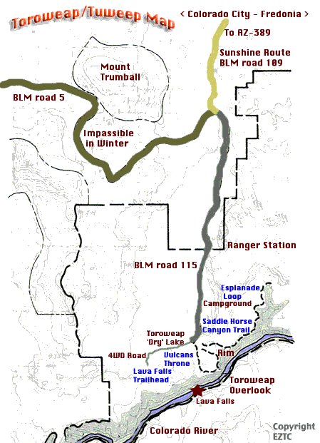 Toroweap - Tuweep Map